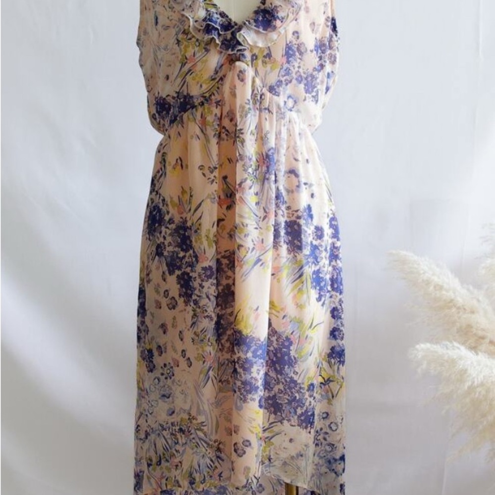 Leith Purple and Pink High/Low  Sundress
